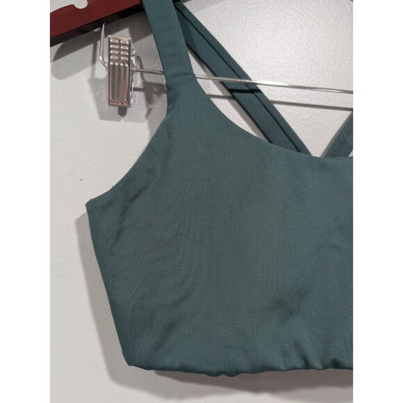 Girlfriend Collective Sports Bra Medium Dark Green Wire Free Running Athletic - Picture 3 of 12